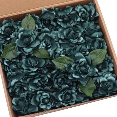 D-Seven Artificial Flowers 25pcs Gardenia Flowers with Stem for Wedding Flowers Centerpieces Bridal Shower Baby Shower Decorations DIY Wedding Bouquets Party Home Decor (White) in Kuwait