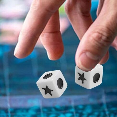 16Pcs White Left Right and Center Dice, 16mm Standard Size 6 Sided Left Right Center Dice Game for Left Right Center Game Dice Games and Accessories in Saudi Arabia