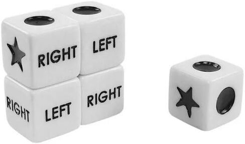 16Pcs White Left Right and Center Dice, 16mm Standard Size 6 Sided Left Right Center Dice Game for Left Right Center Game Dice Games and Accessories in Saudi Arabia