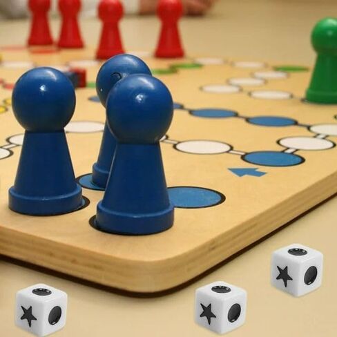 16Pcs White Left Right and Center Dice, 16mm Standard Size 6 Sided Left Right Center Dice Game for Left Right Center Game Dice Games and Accessories in Saudi Arabia