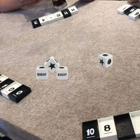 16Pcs White Left Right and Center Dice, 16mm Standard Size 6 Sided Left Right Center Dice Game for Left Right Center Game Dice Games and Accessories in Saudi Arabia