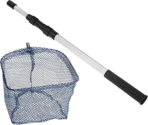 PATIKIL Telescopic Table Tennis Ball Picker, Aluminum Alloy Portable Ping Pong Ball Pick Up Net Bag for Balls Picking, Blue in Saudi Arabia
