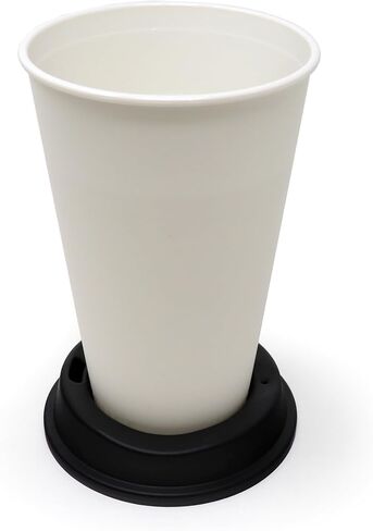 Rolling Sands USA Made 16 oz Reusable Coffee Cups with Lids 6 Pk, To Go Travel Cups, Hot or Cold Drinks, Dishwasher and Microwave Safe, Black in Saudi Arabia