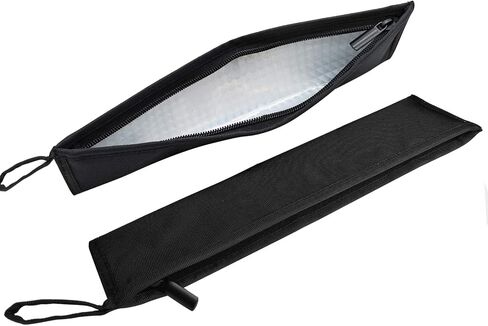 Aosbos Reusable Straws Pouch Carrying Case for Metal Straws Paper Straw Plastic Straws Disposable Straws Silicone Straws Tumbler Straws Case Stainless Steel Straw Bags Chopstick Container, Grey in Saudi Arabia