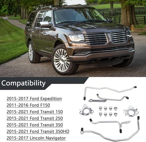 926-187 Driver Side Turbo Coolant Line Kit Fit For 2015-2017 Ford Expedition, 2011-2016 Ford F150, 2015-2021 Ford Transit 150/250/350/350HD, 2015-2017 Lincoln Navigator. in Saudi Arabia