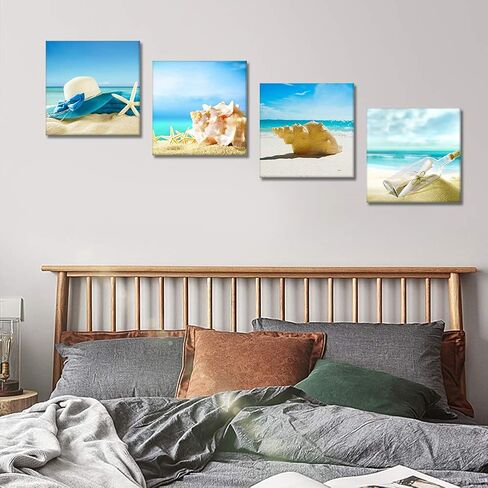 Artscope 4 قطع قماش يطبع جدار الفن - لوحة صورة النبيذ الرومانسية - عمل فني جداري حديث مؤطر للحمام ديكور المنزل والمكتب - 12 × 12 بوصة in Kuwait