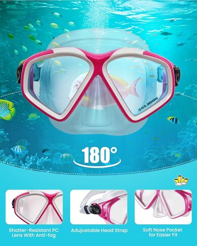 OutdoorMaster x U.S. Divers Cozumel TX Combo Snorkeling Gear for Adults, Dry Snorkel Set Panoramic View Anti-Fog Anti-Leak Swim Mask, Scuba Diving Swimming Snorkel Kit in Saudi Arabia