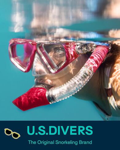 OutdoorMaster x U.S. Divers Cozumel TX Combo Snorkeling Gear for Adults, Dry Snorkel Set Panoramic View Anti-Fog Anti-Leak Swim Mask, Scuba Diving Swimming Snorkel Kit in Saudi Arabia