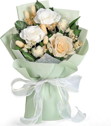 Bloom‘s Diary Preserved Flower Bouquet, Long Lasting Forever Roses Bouquet, Gift for Valentine's Day, Mother's Day, Anniversary, Birthday in Saudi Arabia