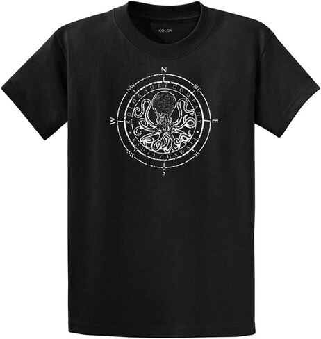 Joe's USA Koloa Surf Octopus Logo Mens Heavy Cotton T-Shirts in Regular, Big & Tall in Saudi Arabia