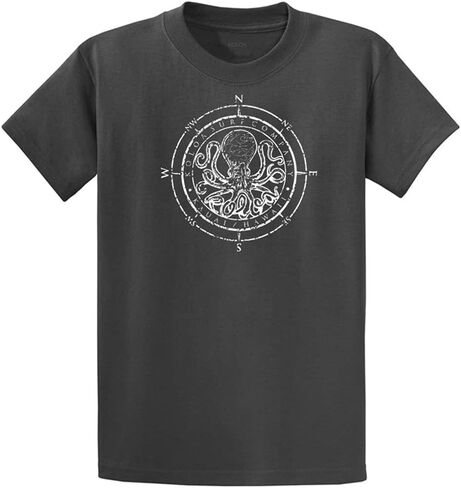 Joe's USA Koloa Surf Octopus Logo Mens Heavy Cotton T-Shirts in Regular, Big & Tall in Saudi Arabia