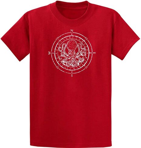 Joe's USA Koloa Surf Octopus Logo Mens Heavy Cotton T-Shirts in Regular, Big & Tall in Saudi Arabia