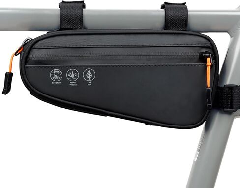 NDakter Triangle Bike Bag Frame, Water-Resistant Bicycle Storage Bags, 2 Side Pockets Mountain Road Bike Tool Pack, Cycling Pouch for Audlt, Top Tube Bag for Phone,Bike-Accessories, MTB, BMX (1.2L) in Saudi Arabia