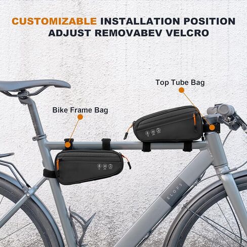 NDakter Triangle Bike Bag Frame, Water-Resistant Bicycle Storage Bags, 2 Side Pockets Mountain Road Bike Tool Pack, Cycling Pouch for Audlt, Top Tube Bag for Phone,Bike-Accessories, MTB, BMX (1.2L) in Saudi Arabia