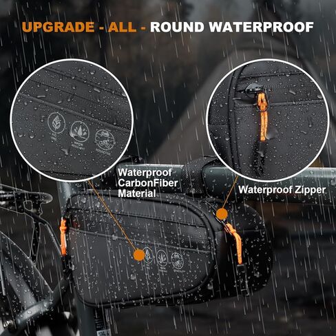 NDakter Triangle Bike Bag Frame, Water-Resistant Bicycle Storage Bags, 2 Side Pockets Mountain Road Bike Tool Pack, Cycling Pouch for Audlt, Top Tube Bag for Phone,Bike-Accessories, MTB, BMX (1.2L) in Saudi Arabia