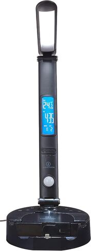 مصباح مكتبي ذكي LumiCharge مع شاحن لاسلكي، منفذ شحن USB، مصباح مكتب مع شاشة عرض رقمية لساعة، منبه، مصباح مكتبي قابل للطي متوافق مع iWatch، iPhone وAirpods in Kuwait