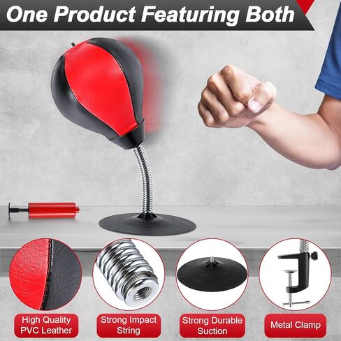 حقيبة ملاكمة مكتبية، حقيبة ملاكمة لتخفيف التوتر مع مشبك مكتب وكوب شفط قوي للغاية، حقيبة ملاكمة ممتعة لطاولة المكتب والعدادات، ألعاب إدارة الغضب هدية للرئيس أو زملاء العمل in Kuwait