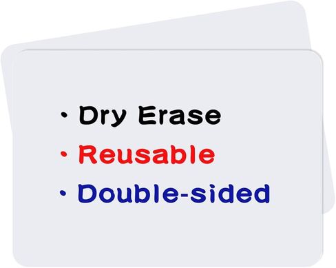 2 حزمة من الخطوط مقاس 9 × 12 بوصة وسبورة بيضاء فارغة للمسح الجاف | لوحات بيضاء صغيرة مزدوجة الجوانب للمعلمين والطلاب والمنزل والفصول الدراسية والمكتب in Kuwait