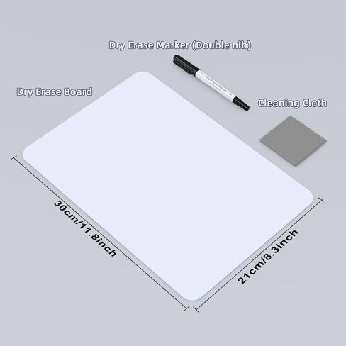 2 حزمة من الخطوط مقاس 9 × 12 بوصة وسبورة بيضاء فارغة للمسح الجاف | لوحات بيضاء صغيرة مزدوجة الجوانب للمعلمين والطلاب والمنزل والفصول الدراسية والمكتب in Kuwait