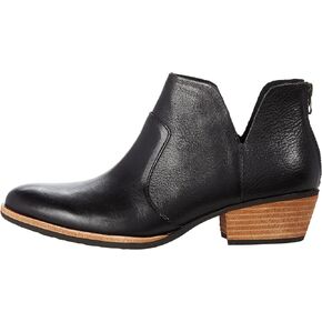 KORK-EASE Women's Skye Ankle Boot in Hand-Finished Leather, Low-Profile with Notched Sides, 1 2/3" Heel