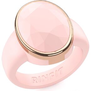 Rinfit Silicone Wedding Bands for Women - Women's Silicone Rings - Rubber Wedding Band - Oversized Metal Framed Oval Collection - Patent Pending Design
