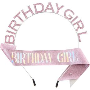 تاج ووشاح عيد ميلاد فتاة الأميرة حجر الراين عيد ميلاد فتاة عقال هدايا عيد ميلاد للنساء فتاة عيد ميلاد تاج حفلة عيد ميلاد لوازم الفتيات in Kuwait