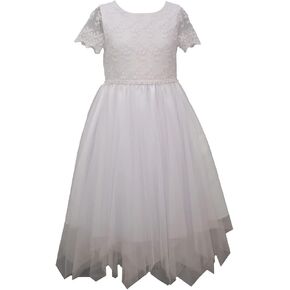 Bonnie Jean Girl's First Communion Dress Short Sleeve