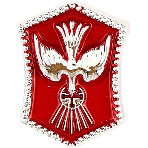 Dove Confirmation Lapel Pin, Accessory for Religious Gatherings and Sacramental Celebrations, Confirmation Gifts for Catholics, 0.75 Inches, Zinc, no gemstone in Kuwait