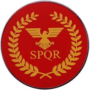 SPQR Senatus Populus Que Romanus Roman Senate People Empire Rome Republic Emblem 1.2" Enamel Pin