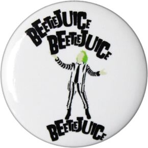 Beetlejuice - Character Stencil - 1.25 Inch Round Button