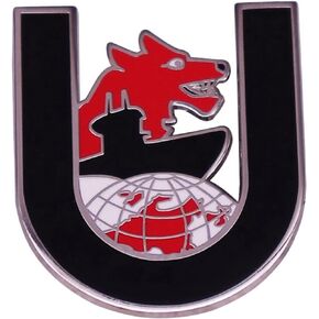 Pinstant German WW2 12th Flotilla U-Boat Submarine Emblem Sea Wolf Navy Germany 1.2" Enamel Pin Badge by Pinstant