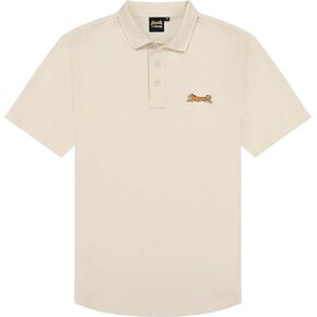 Le TIGRE Mens Classic Polo - Cotton, Polyester, and Elastane Blend Collared Short Sleeve Shirt with Button Closure