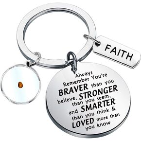 BAUNA Inspirational Mustard Seed Faith Keychain Christian Gifts Religious Jewelry