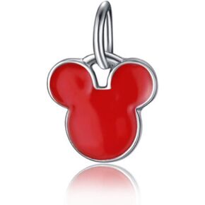 Dangle Red Mouse Head Charm for Bracelets