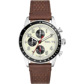 Fossil Sport Tourer Men's Automotive-Inspired Sports Watch with Stainless Steel, Silicone, or Leather Band