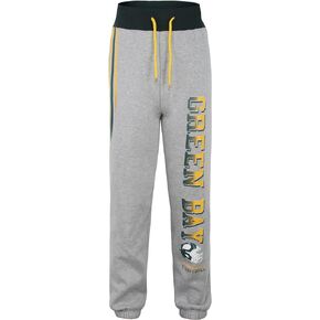 Womens City Classic Fleece Lounge Sweatpants Jogger Pants - Green & Grey