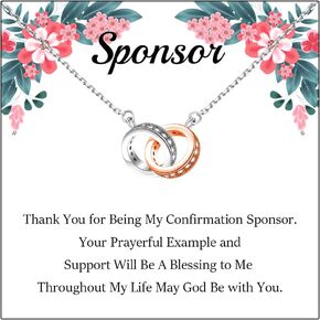 ENSIANTH Sponsor Appreciation Gift Confirmation Sponsor Gifts Religious Sponsor Gift