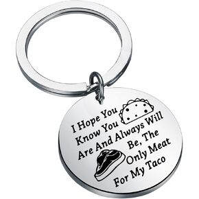 LQRI Funny Naughty Gifts for Boyfriend Girlfriend Valentines Day Christmas Taco Keychain Meat for Taco Gifts