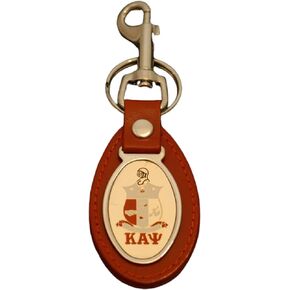 Sorority New Green Greek leather Tear Drop Keychains, Red, Medium
