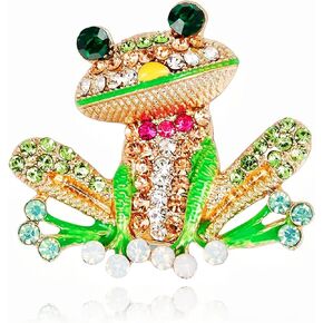 frog brooches pins for women fashions women's classic rhinestone animal brooches pins