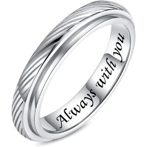 Anxiety Ring for Daughter Fidget Ring for Women - 925 Sterling Silver Rings for Teen Spinner Rings Jewelry for Women