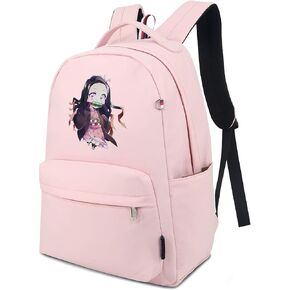 حقيبة ظهر Roffatide Anime Demon Slayer مطبوعة حقيبة مدرسية خفيفة الوزن من النايلون in Kuwait