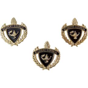 Gold Toned and Enamel Student Council Scholastic School Achievement Award Lapel Pin, Pack of 3 in Saudi Arabia