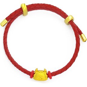 Eymi 2024 Year of Dragon Adjustable Red String Bracelet Chinese Zodiac Lucky Dragon Charm Bracelet for Women Men Birthday Gifts