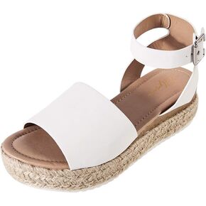 Luffymomo Women's Platform Ankle Strap Sandals Open Toe Studded Wedge Summer Sandals