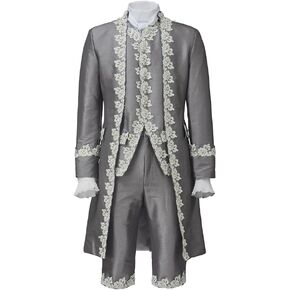 Men Charlotte Cosplay King George Costume 18th Century Victorian Rococo Medieval Prince Costume Court Suit