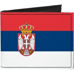 Buckle-Down Canvas Bi-fold Wallet-Serbia Flag