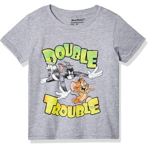 Hanna-Barbera Boys' Toddler Tom & Jerry Double Trouble Short Sleeve Tshirt