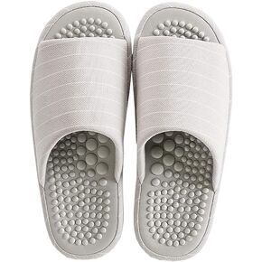 Women Mens Unisex Washable Cotton Open-Toe Home Slippers Indoor Shoes Casual Flax Soft Non-Slip Sole Shoes