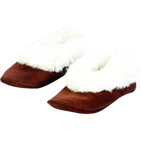 شبشب من جلد الغزال للأطفال من فرو الألبكة بنسبة 100% للجنسين - أحذية نوم ناعمة ودافئة ومريحة in Kuwait